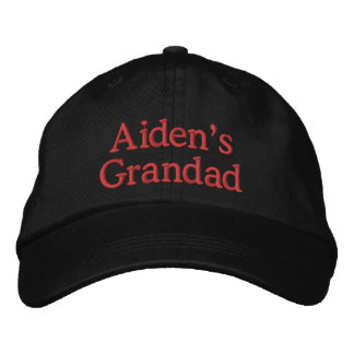 Grandchild's name monogrammed Grandad's Bestickte Baseballkappe