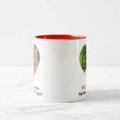GrandCustom "We Liebe Oma" Foto Zweifarbige Tasse (Mittel)