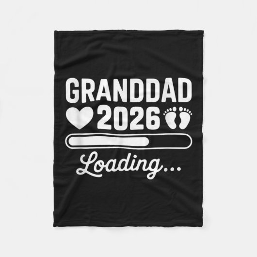 Granddad 2026 Loading New Baby Pregnancy Reveal  Fleecedecke (Vorderseite)