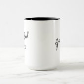 Granddad Black and White Minimalist Est Year Tasse (Zentrum)