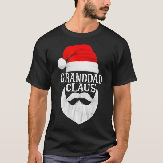 Granddad Claus Santa Family Matching Christmas Paj T-Shirt (Vorderseite)