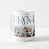 Granddad Wir Liebe Sie 4 Foto Collage Kaffeetasse (Vorderseite Links)