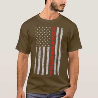 Granddaddy Funny Vathers Day Vintag Patriotic Ame T-Shirt