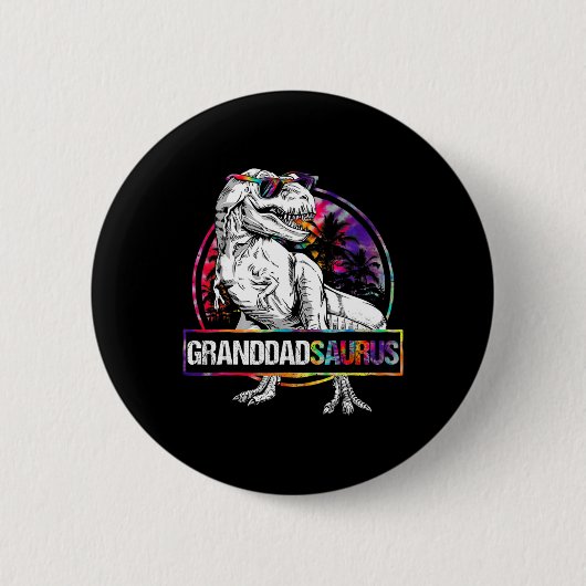 Granddadsaurus Dinosaur Opa Saurus Passendes T Button (Vorderseite)