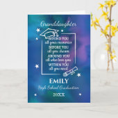 Granddaug High School Graduation Name Year  Karte (Gelbe Blume)