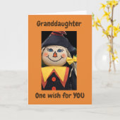 **GRANDDAUGHER** EINE WÜNSCHE FÜR SIE AM ERNTEDANK KARTE (Gelbe Blume)