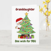 **GRANDDAUGHER** EINE WÜNSCHE FÜR SIE BEI CHRISTMA KARTE (Gelbe Blume)