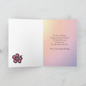 Granddaughter age 4, Ballerina birthday card Karte (Innenseite)