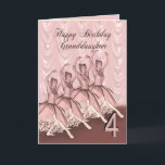 Granddaughter age 4, Ballerina birthday card Karte<br><div class="desc">In Beautiful Ballerina Dancing haben wir Birthday card for a Granddaughter</div>