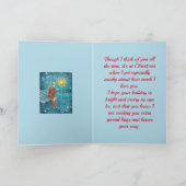 GRANDDAUGHTER AUF BENCH CHRISTMAS CARD DANKESKARTE (Innenseite)