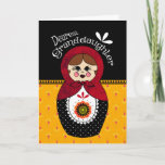 Granddaughter Birthday Babushka Doll Karte<br><div class="desc">A colorful hand drawn babushka doll for a dear granddaughter.</div>