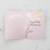 Granddaughter Birthday Bunny On Pink Karte (Innenseite)