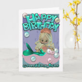 Granddaughter Birthday Card With Mermaid Karte (Gelbe Blume)