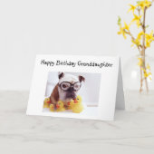 "GRANDDAUGHTER" BIRTHDAY WISHES KARTE (Gelbe Blume)