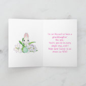 GRANDDAUGHTER EASTER RABBIT in LILIEN-KARTE Dankeskarte (Innenseite)