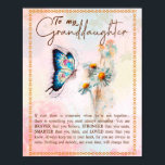 Granddaughter Gifts | From Grandpa Grandma Family Poster<br><div class="desc">Granddaughter Gifts | Love From Grandma Grandpa Matching Family Group Butterfly Daisy Flowers Blanket</div>