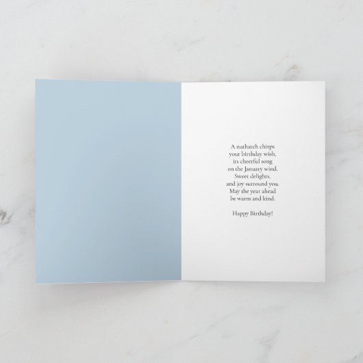 Granddaughter Happy January Birthday Birds Karte (Innenseite)