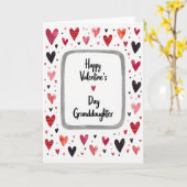 Granddaughter Hearts Valentines Day Card Karte (Gelbe Blume)