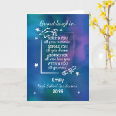 Granddaughter High School Graduat Custom Name Year Karte (Gelbe Blume)