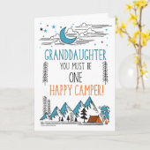 Granddaughter Summer Camp One Happy Camper Karte (Gelbe Blume)