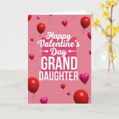 Granddaughter Valentines Balloon Card Karte (Gelbe Blume)
