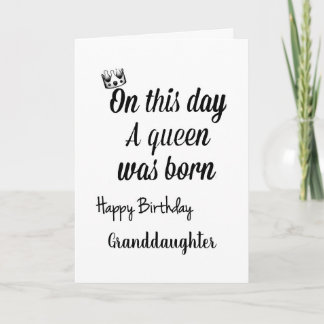 **GRANDDAUGTER** SIE SIND EINE KLEINE "BIRTHDAY"-K KARTE