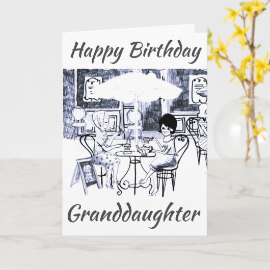 ***GRANDDAUGTHER** "GEBURTSTAG-LIEBE" KARTE (Gelbe Blume)