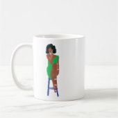 Grande Diva in Green & Pink Kaffeetasse (Links)