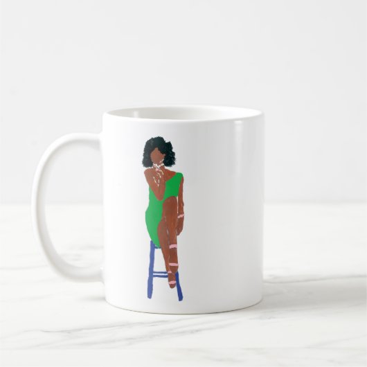 Grande Diva in Green & Pink Kaffeetasse (Links)