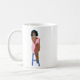 Grande Diva in Rosa und Grün Kaffeetasse
