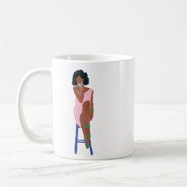 Grande Diva in Rosa und Grün Kaffeetasse