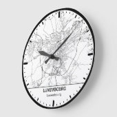 Grande Horloge Luxembourg Clock City Line Art Große Wanduhr (Winkel)