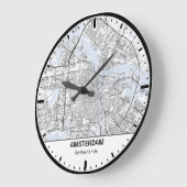 Grande Horloge Ronde Amsterdam Clock City Line Art Große Wanduhr (Winkel)