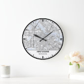 Grande Horloge Ronde Amsterdam Clock City Line Art Große Wanduhr (Zuhause)