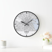 Grande Horloge Ronde Dublin Clock City Line Art Große Wanduhr (Zuhause)