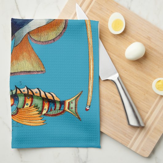 Grande Poisson Handtuch (Viertel Falte)