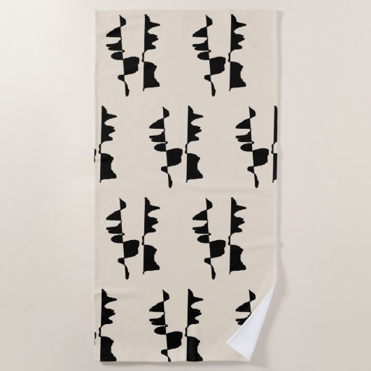 Grande Serviette de Plage & Bain - Dual Face Strandtuch (Vorderseite)