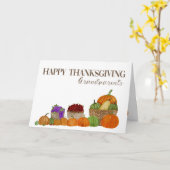 Grandeleltern Pumpkins Erntedank Card Karte (Gelbe Blume)