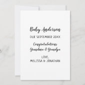 Grandelelternschwangerschaftskarte (Rückseite)