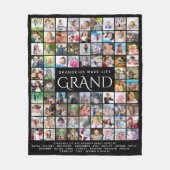 GRANDELEMENT QUOTE SPRICHWORT 99 FotoCollage Fleecedecke (Vorderseite)