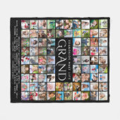 GRANDELEMENT QUOTE SPRICHWORT 99 FotoCollage Fleecedecke (Vorderseite (Horizontal))