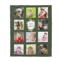 GRANDELENTS Foto Collage Grandkids Green