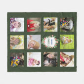 GRANDELENTS Foto Collage Grandkids Green Fleecedecke (Vorderseite (Horizontal))