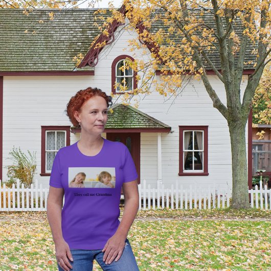 Grandeltern Day Oma Customize Foto T-Shirt