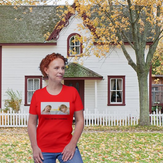 Grandeltern Day Oma Customize Foto T-Shirt