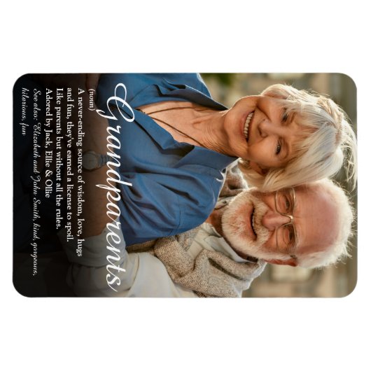 Grandeltern Foto Fun Quote Definition Magnet (Horizontal)