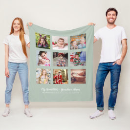 GRANDELTERN FOTO GIFTS - Sage Green Fleecedecke