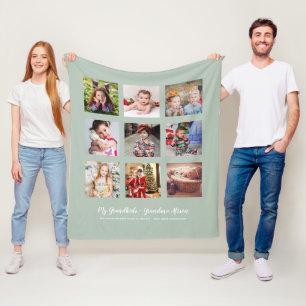 GRANDELTERN FOTO GIFTS - Sage Green Fleecedecke