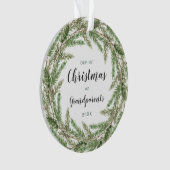 Grandeltern Foto zum ersten Weihnachtsfest Ornament (Vorderseite)