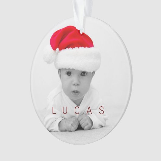 Grandeltern Joan Foto Monogram Holiday Ornament (Vorderseite)